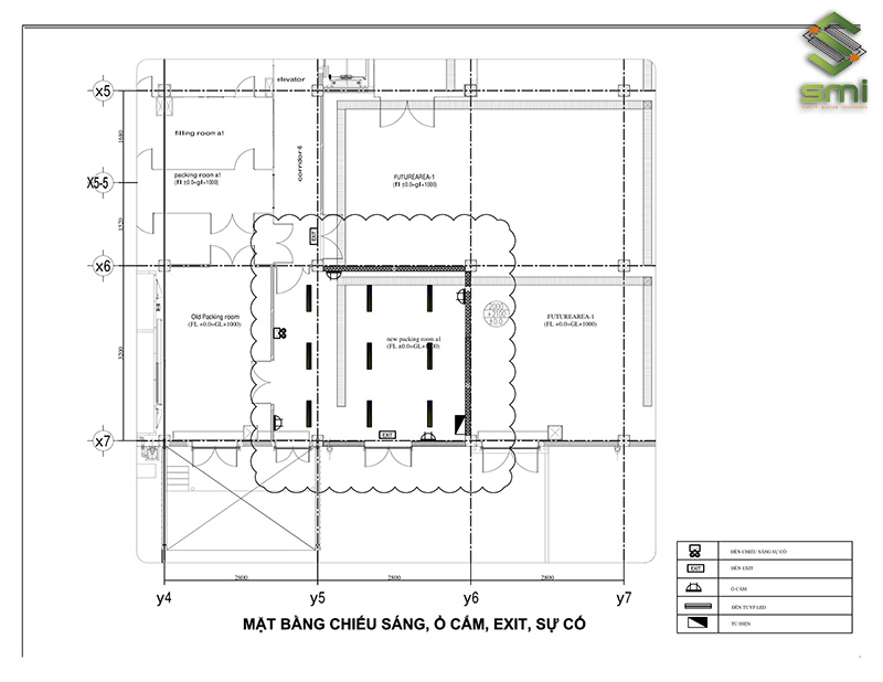 Bản vẽ cải tạo hệ thống điện nhà xưởng, nhà máy KCN Thăng Long II
