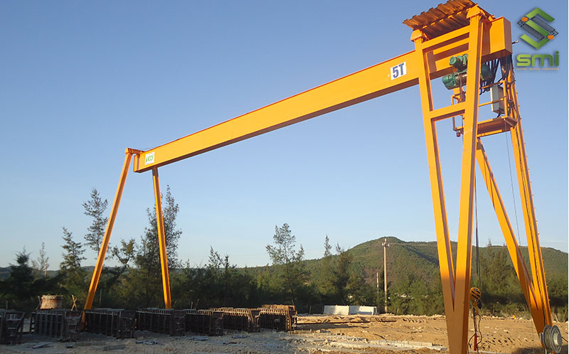 Cầu trục chữ A được ứng dụng nhiều trong sản xuất và rất dễ dàng để điều khiển 