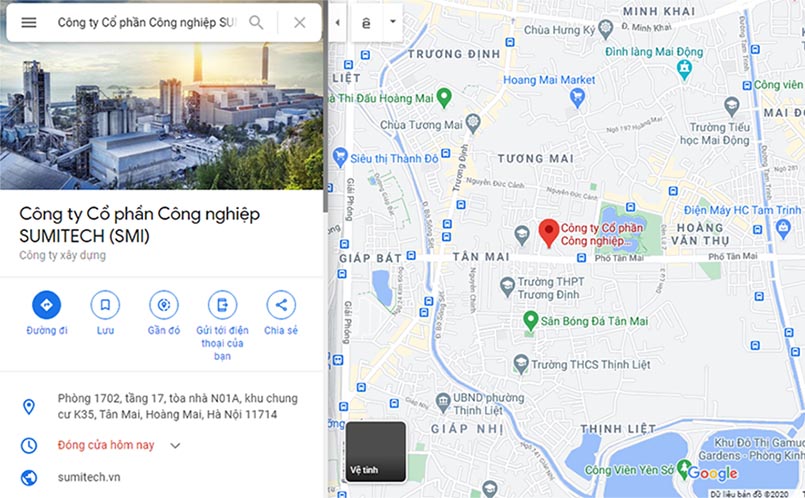 Địa chỉ văn phòng công ty SUMITECH