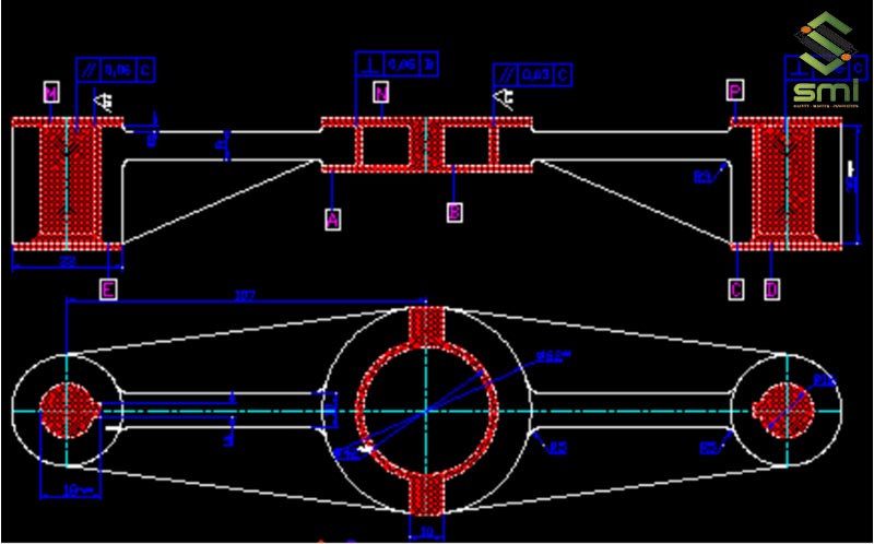 Đồ gá gia công lỗ phi 16 bên phải chi tiết càng số C1