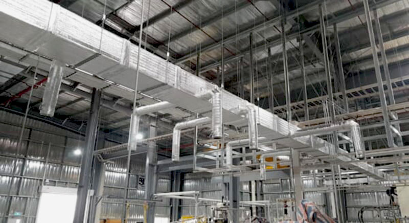 Hệ thống thông gió nhà xưởng Sumitech đã thực hiện lắp đặt