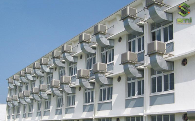 Đầu quạt hút không khí của hệ thống kênh dẫn gió