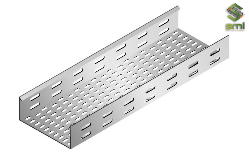 Máng điện sẽ được đục lỗ hoàn toàn trên 1 bề mặt và 2 cạnh bên