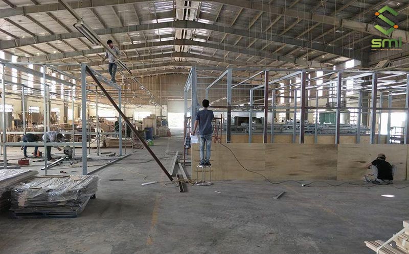 Nhà xưởng nhỏ 400㎡ có kết cấu đơn giản và chi phí thi công thấp