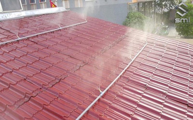 Hệ thống đường ống dẫn nước làm mát mái nhà xưởng