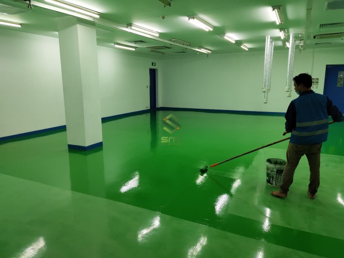 SMI thi công sơn nền Epoxy nhà xưởng