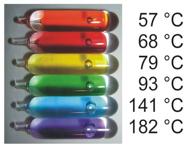 Different colors of the thermostat