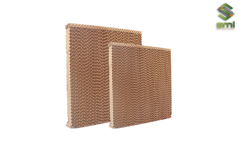 Tấm Cooling Pad được thiết kế dạng tổ ong giúp giữ nước và làm mát cho không khí vào trong nhà xưởng