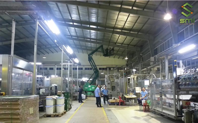 Thi công lắp đặt hệ thống điện chiếu sáng nhà xưởng