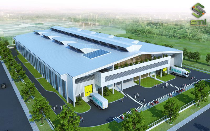 Nhà xưởng kết hợp văn phòng được ứng dụng cho đa dạng ngành như: may mặc cao cấp, linh kiện điện tử, sản xuất phụ tùng ô tô,...